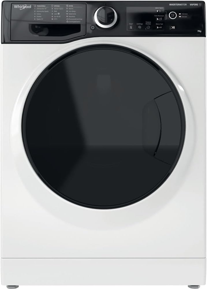 WHIRLPOOL WSB 725 D IT - Lavatrice Slim 7 kg con Carica Frontale, 16 Programmi, Centrifuga 1200 Giri, Regolazione Automatica Temperatura